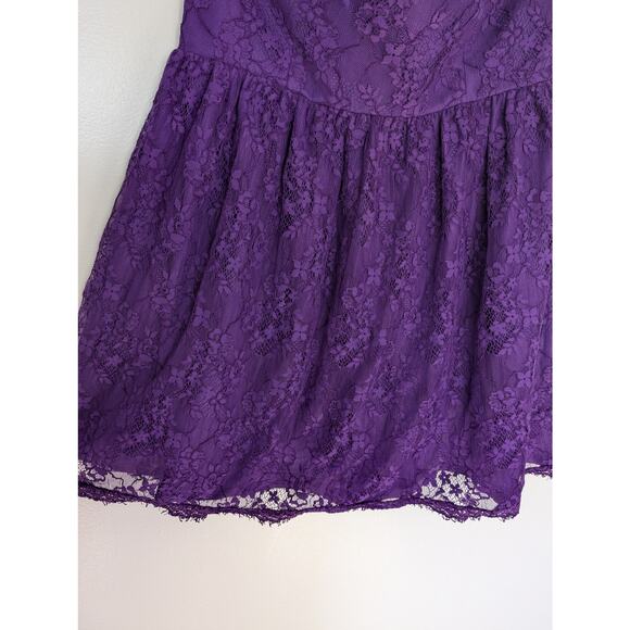 NWT NBD Revolve Daimilee Lace Strapless Mini Dress in Ultra Violet - Picture 4 of 10